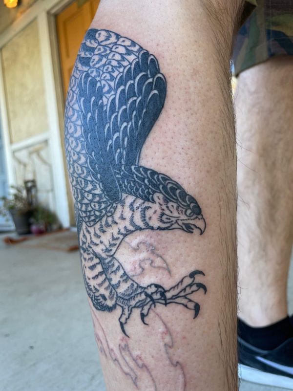 Bird of prey tattoo