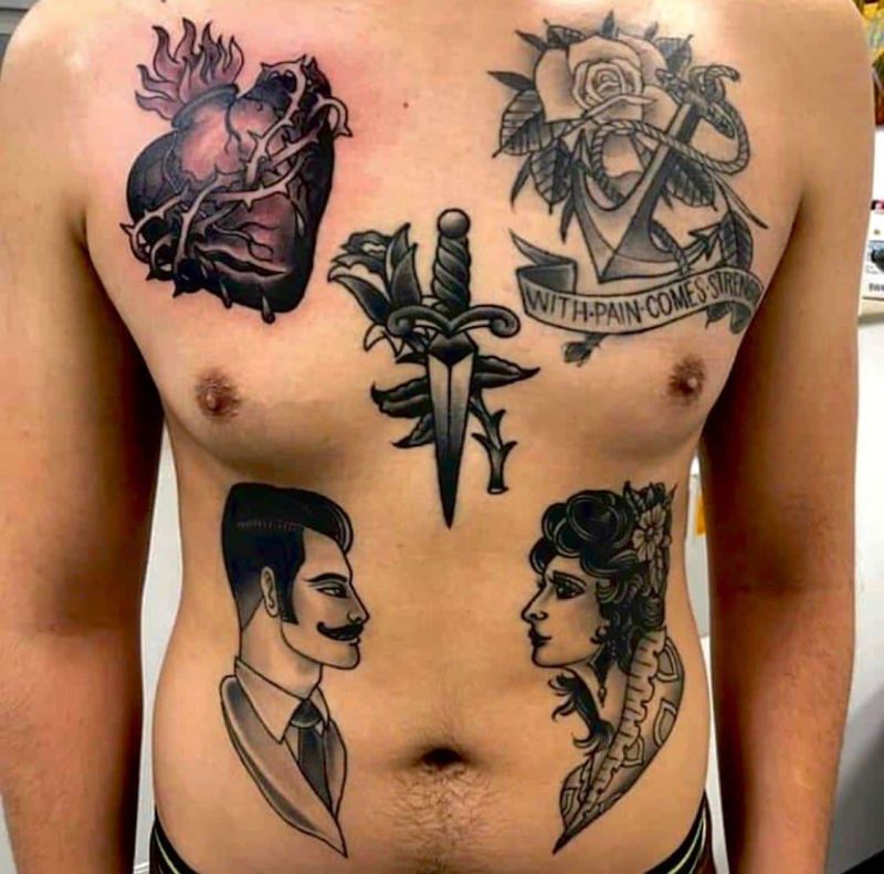 chest tattoo mike