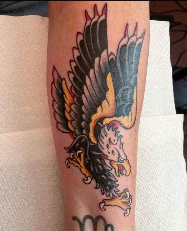 colorful eagle tattoo mike
